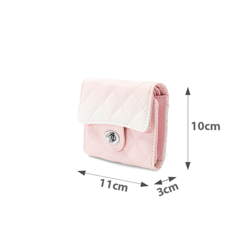 Ví Ngắn Cầm Tay Quilted Phối Khoá