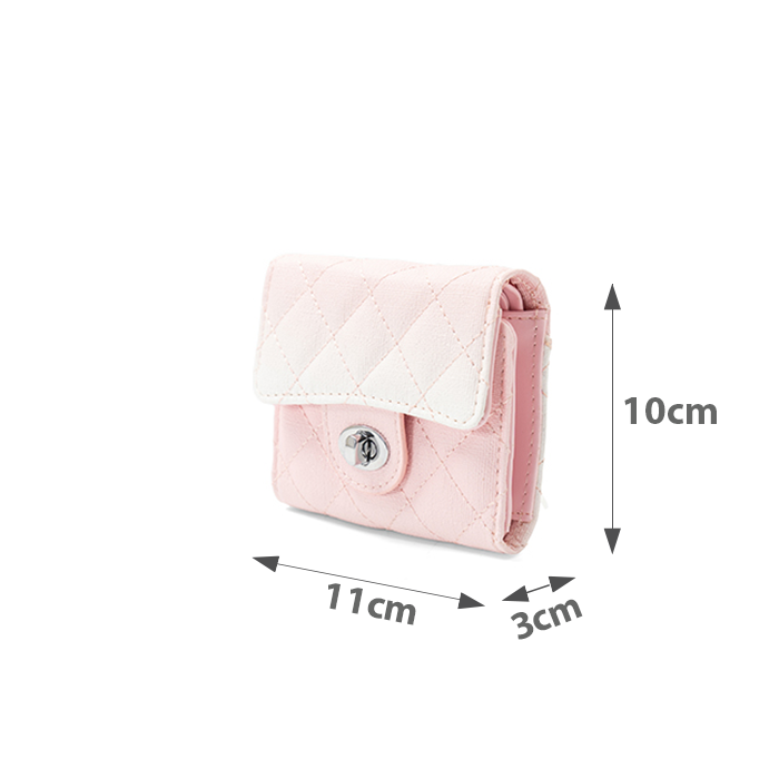  Ví Ngắn Cầm Tay Quilted Phối Khoá 