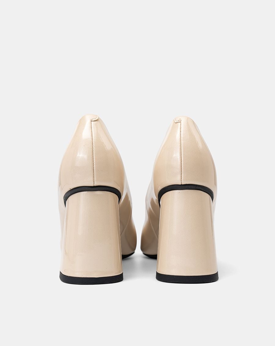  Giày Cao Gót Pump Gót Trụ Mũi Nhọn 