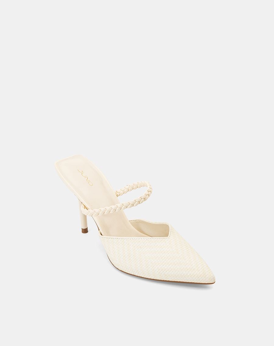  Giày Cao Gót Mules Quai Thắt Bính 