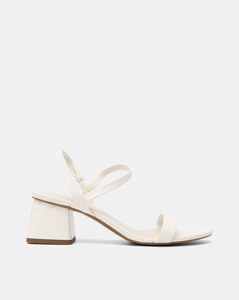 Giày Sandal Gót Thấp Quai Ngang