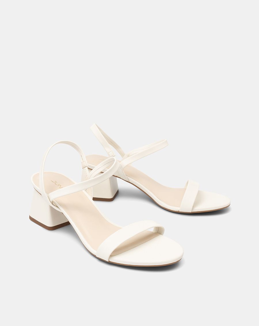  Giày Sandal Gót Thấp Quai Ngang 