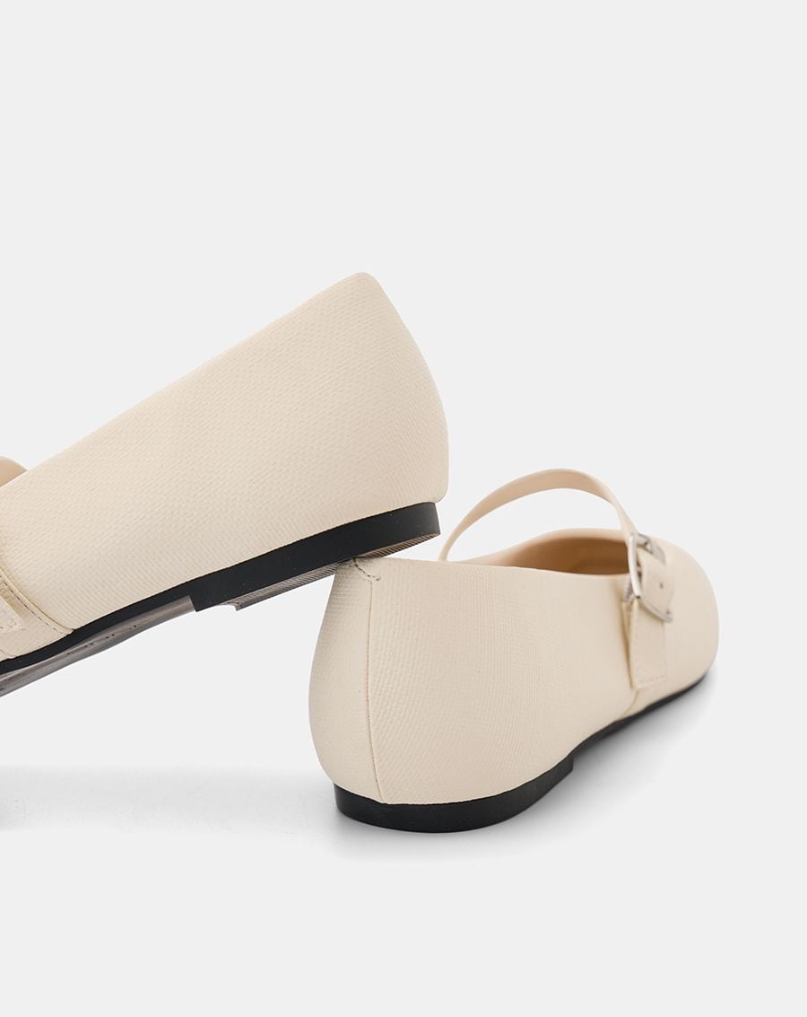  Giày Búp Bê Phối Chất Liệu Vân 