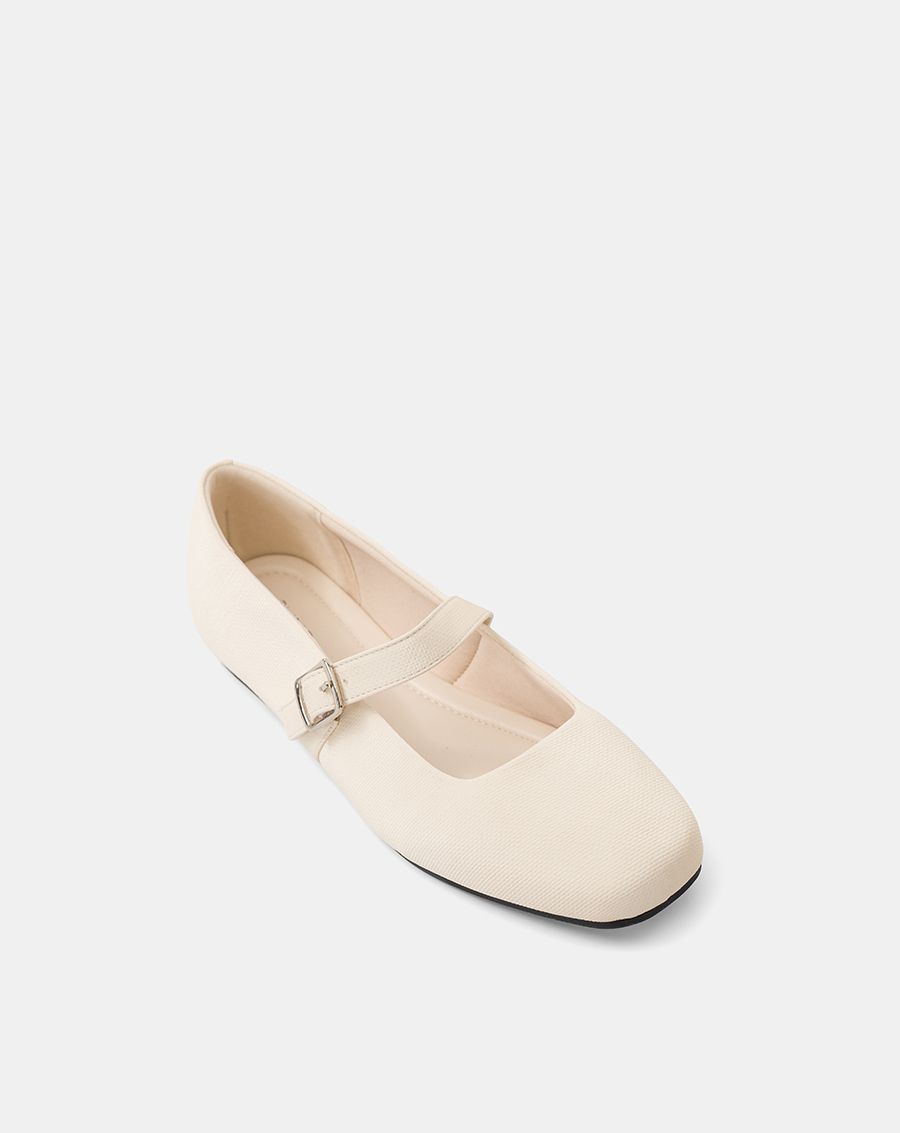  Giày Búp Bê Phối Chất Liệu Vân 