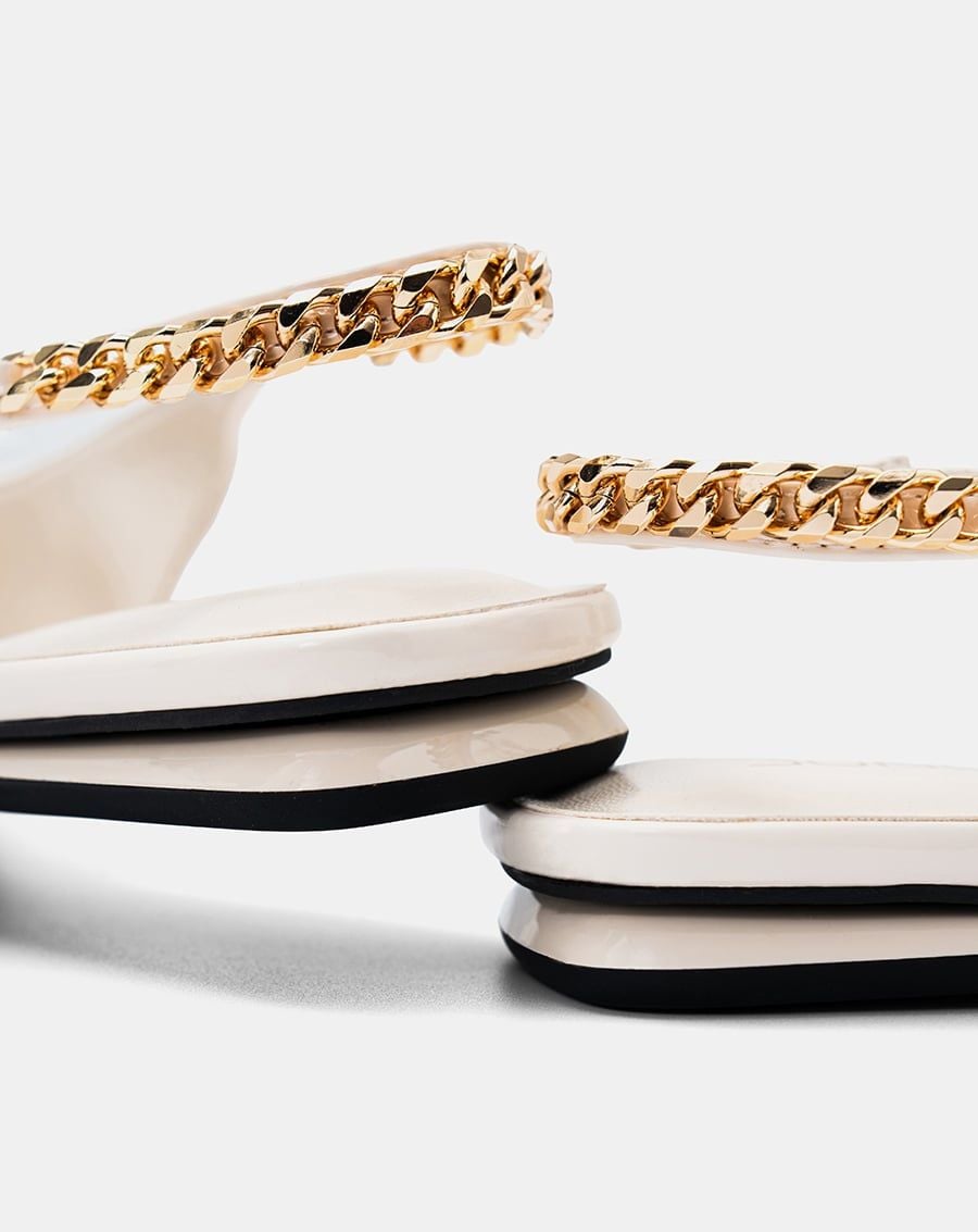  Giày Búp Bê Slingback Phối Dây Xích 