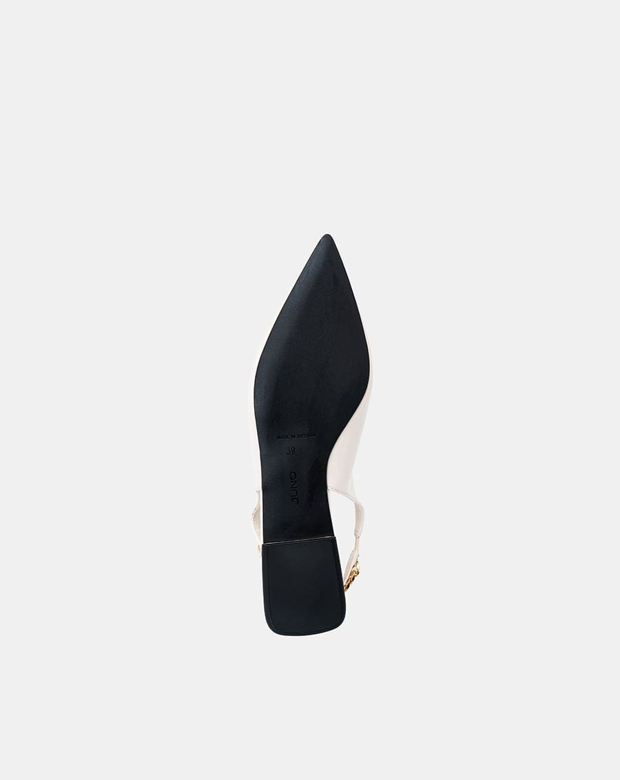  Giày Búp Bê Slingback Phối Dây Xích 