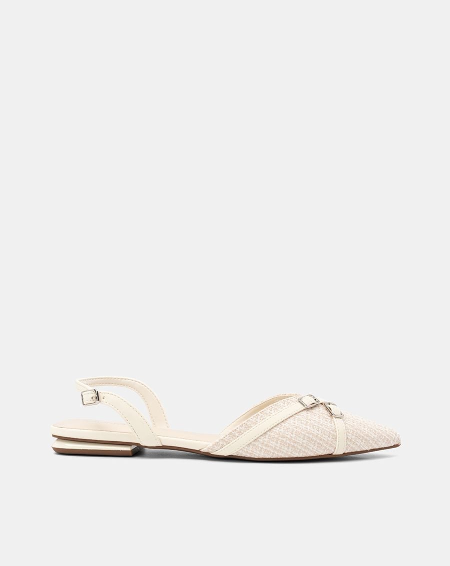  Giày Búp Bê Phối Vải Đan 