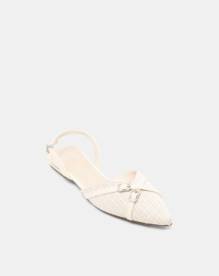  Giày Búp Bê Phối Vải Đan 