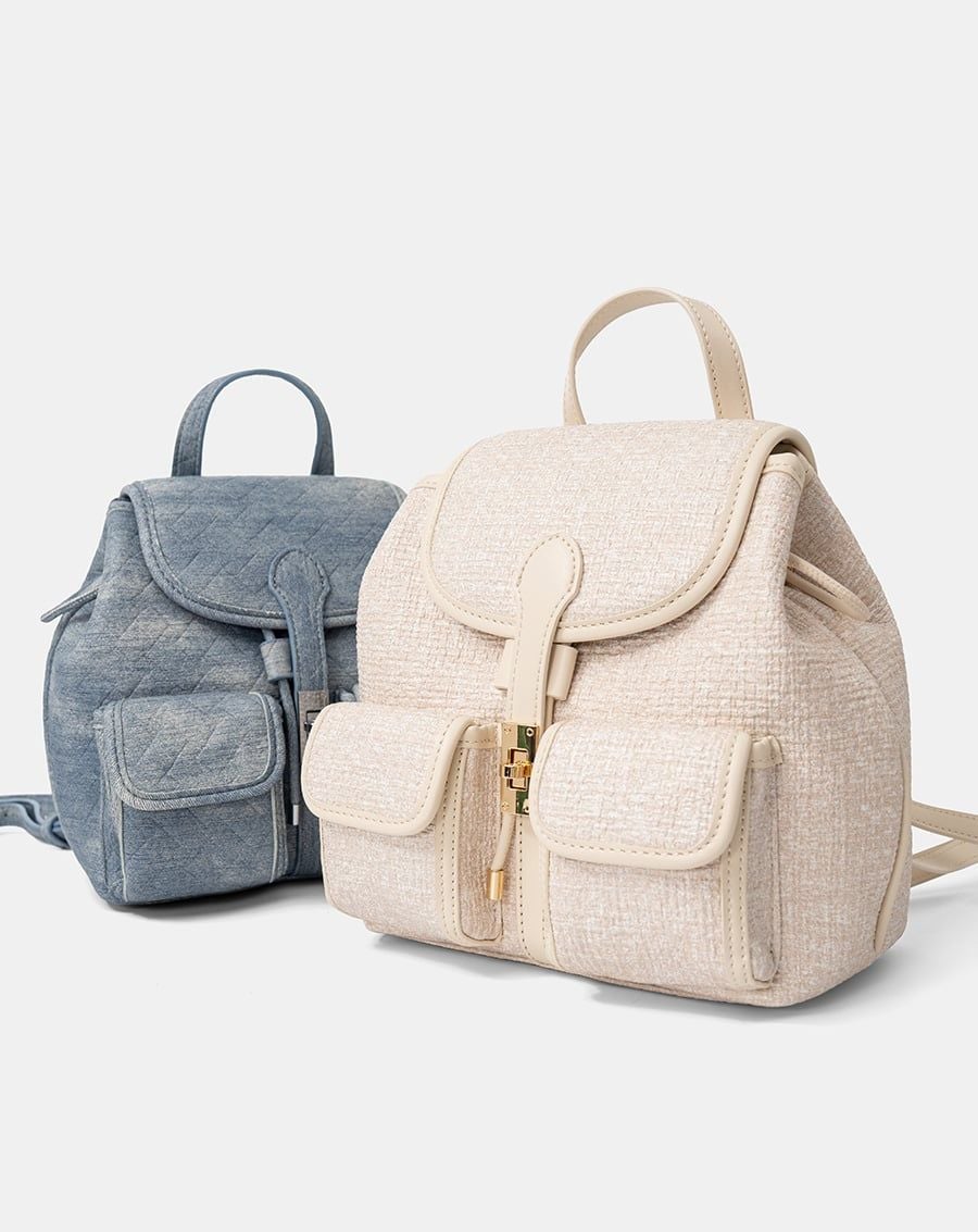  Balo Nắp Gập Phối Khoá Xoay 