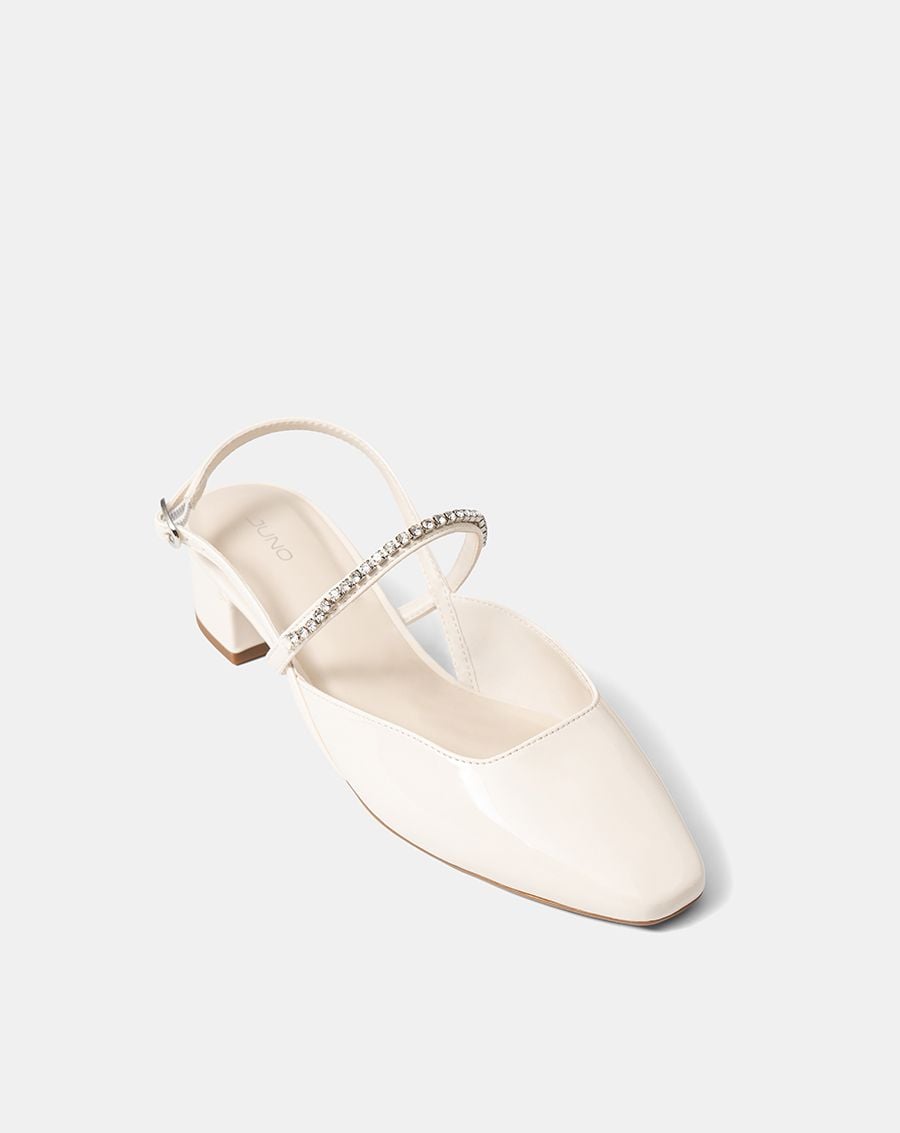  Giày Cao Gót Slingback Phối Dây Trang Trí 