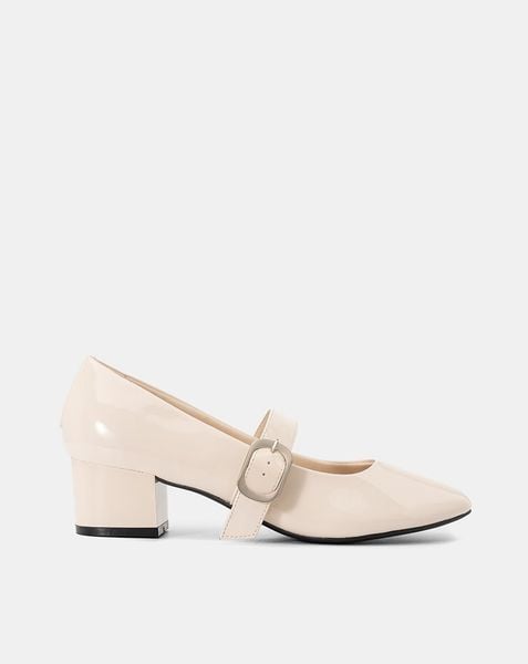  Giày Cao Gót Quai Mary Jane Phối Buckle 