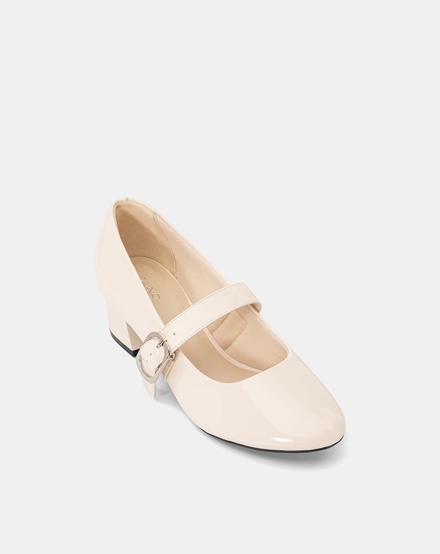  Giày Cao Gót Quai Mary Jane Phối Buckle 