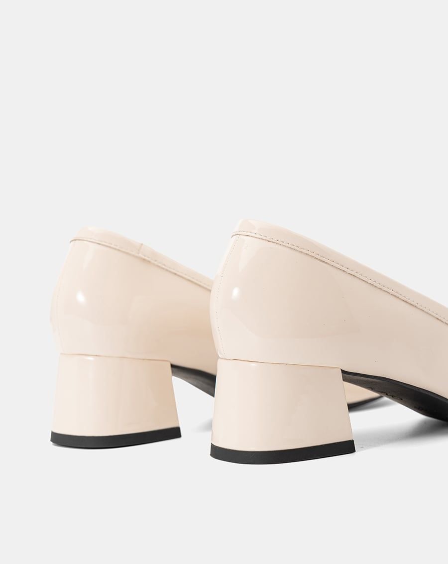  Giày Cao Gót Mũi Vuông Phối Nơ 