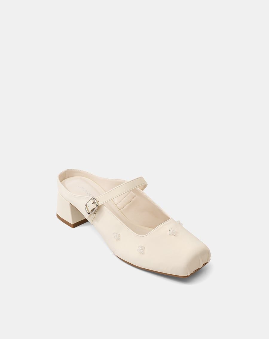  Giày Cao Gót Mũi Vuông Quai Mary Jane 