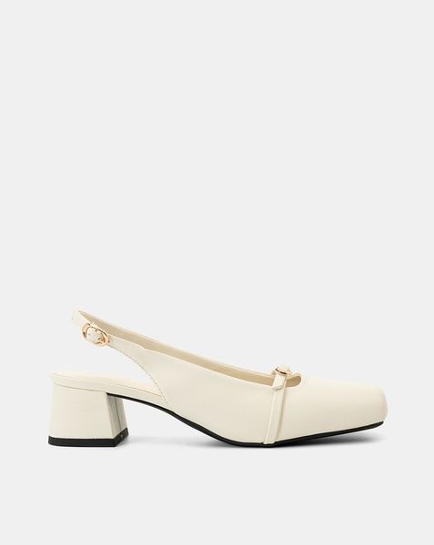 Giày Cao Gót Slingback Mũi Vuông