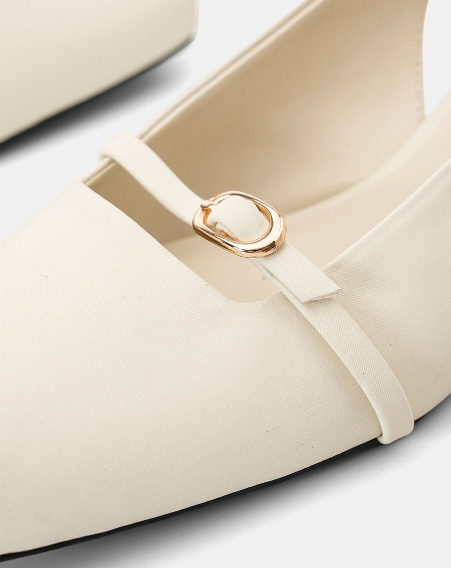  Giày Cao Gót Slingback Mũi Vuông 
