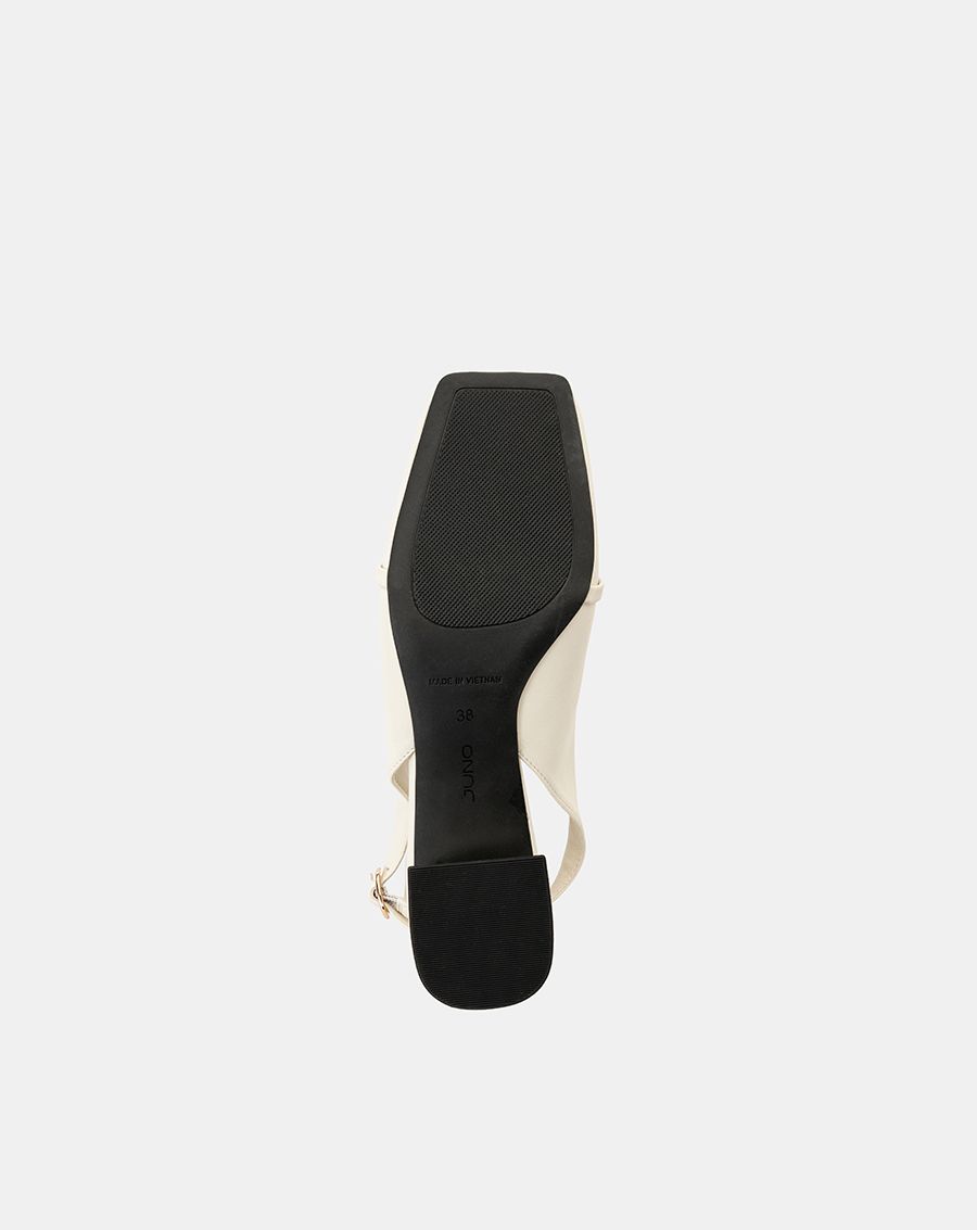  Giày Cao Gót Slingback Mũi Vuông 