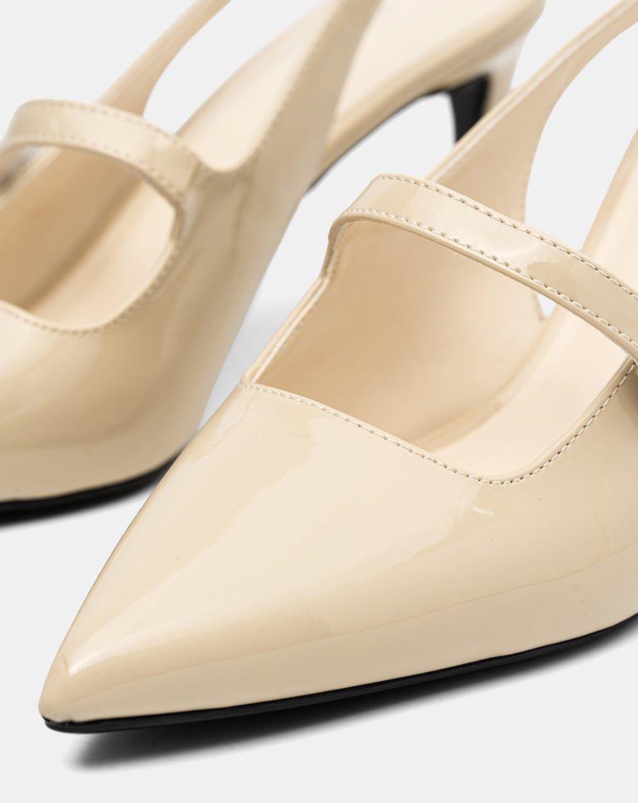  Giày Cao Gót Quai Mary Jane Khoá Đá 