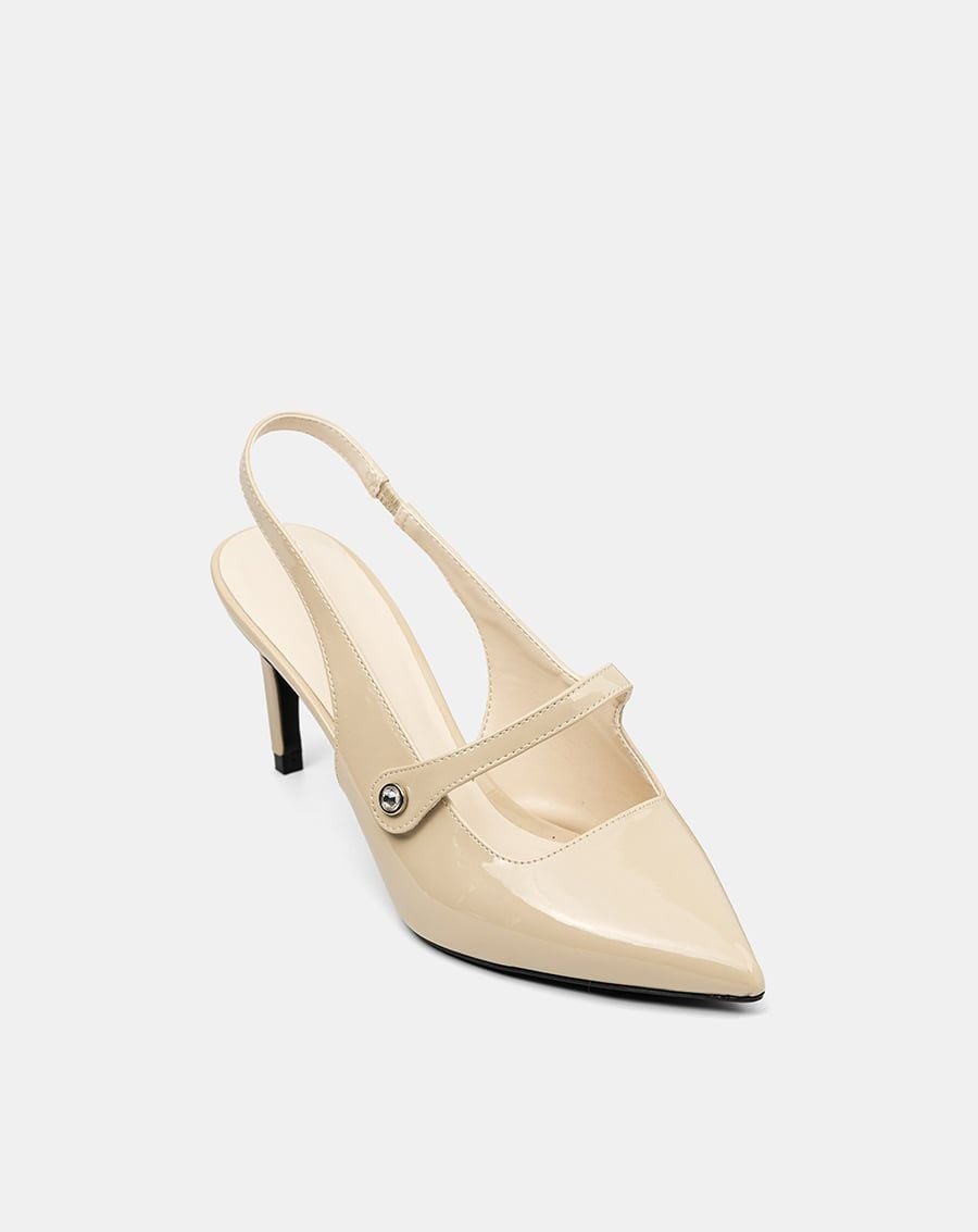  Giày Cao Gót Quai Mary Jane Khoá Đá 