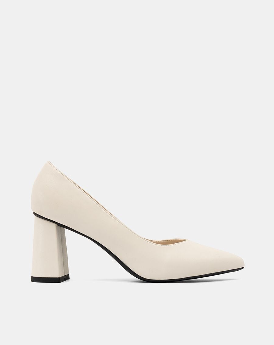  Giày Cao Gót Pump Gót Cao Cổ Chữ V 