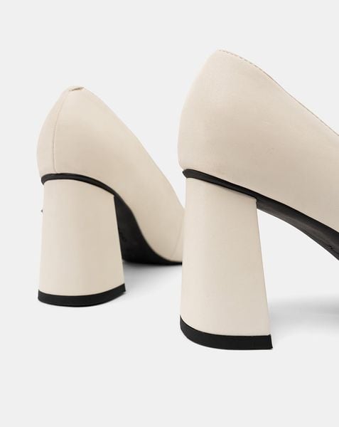  Giày Cao Gót Pump Gót Cao Cổ Chữ V 