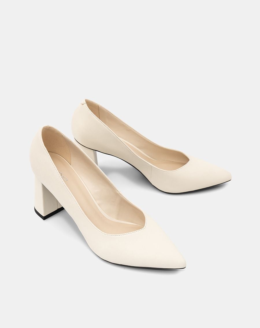  Giày Cao Gót Pump Gót Cao Cổ Chữ V 