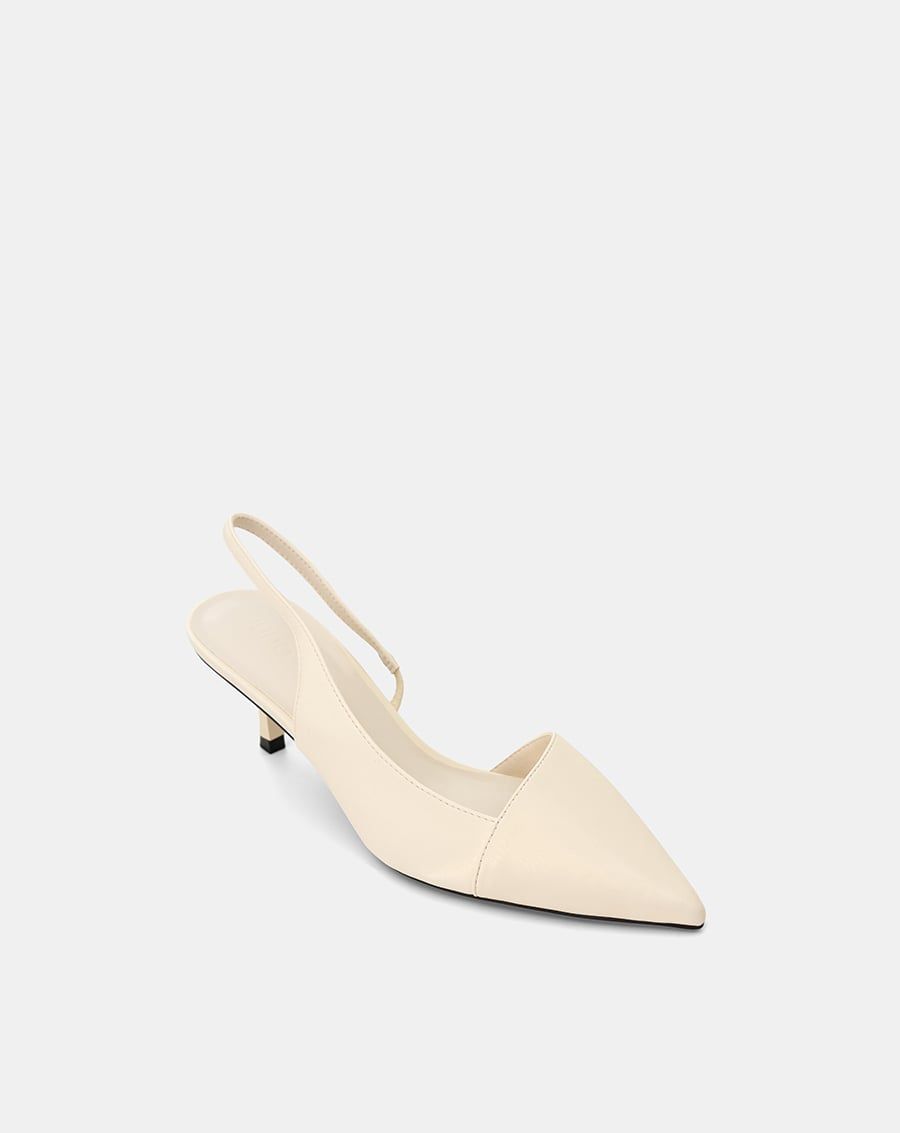  Giày Cao Gót Slingback Kitten Heel Mũi Nhọn 