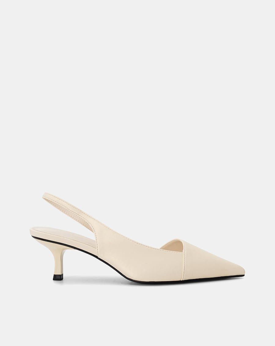  Giày Cao Gót Slingback Kitten Heel Mũi Nhọn 
