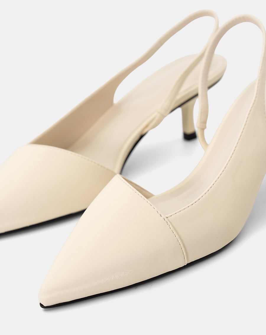  Giày Cao Gót Slingback Kitten Heel Mũi Nhọn 