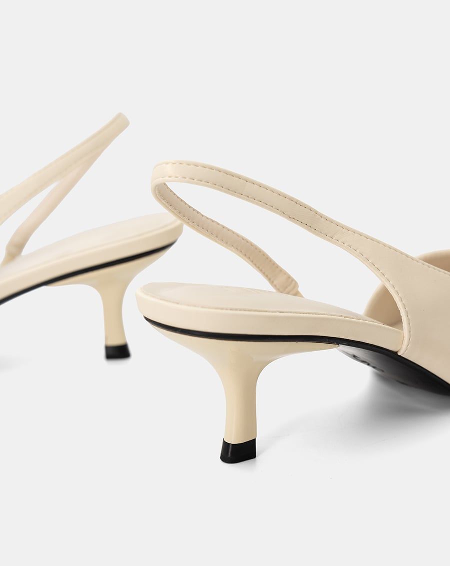  Giày Cao Gót Slingback Kitten Heel Mũi Nhọn 
