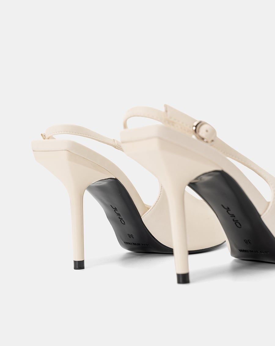  Giày Cao Gót Pump Slingback Phối Khoá 