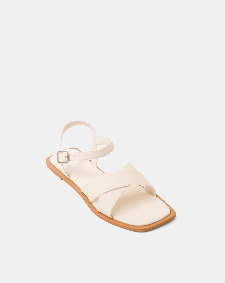  Giày Sandal Đế Bệt Phối Quai Vân Đan 