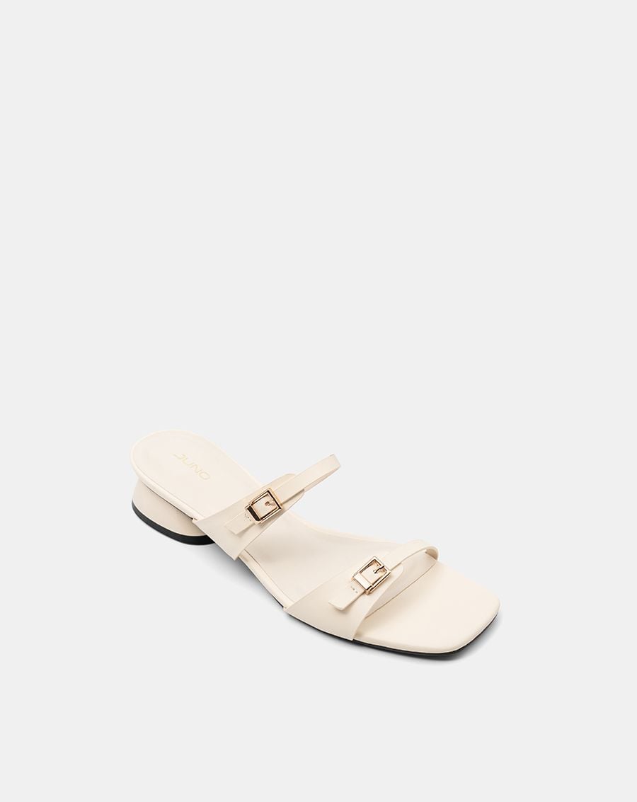  Giày Sandal Hai Quai Ngang Đính Buckle 