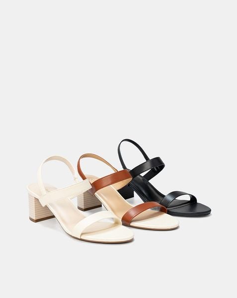  Giày Sandal Gót Vuông Basic 