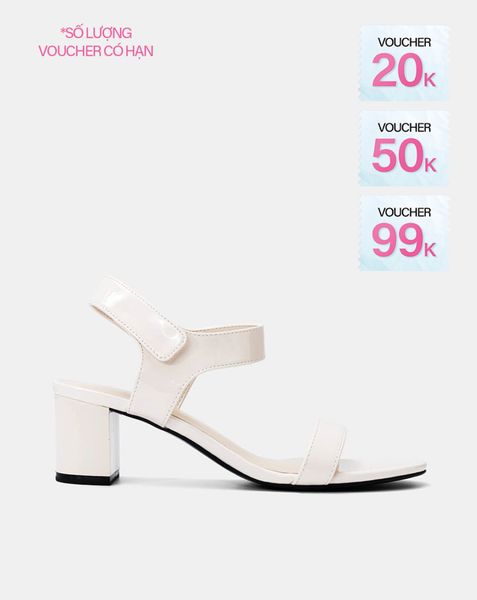  Giày Sandal Gót Trụ Quai Ngang Basic 