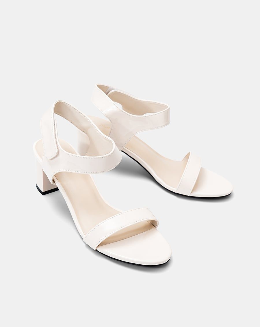  Giày Sandal Gót Trụ Quai Ngang Basic 