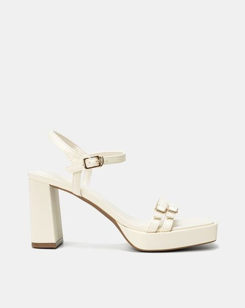  Giày Sandal Đế Đúp Phối Hai Quai Buckle 