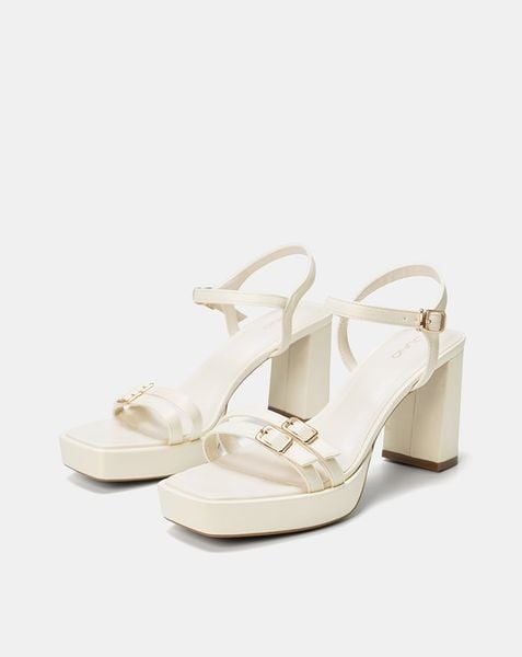  Giày Sandal Đế Đúp Phối Hai Quai Buckle 