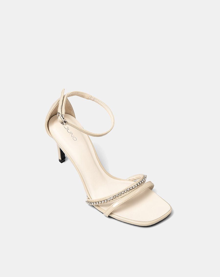  Giày Sandal Cao Gót Quai Đính Đá 