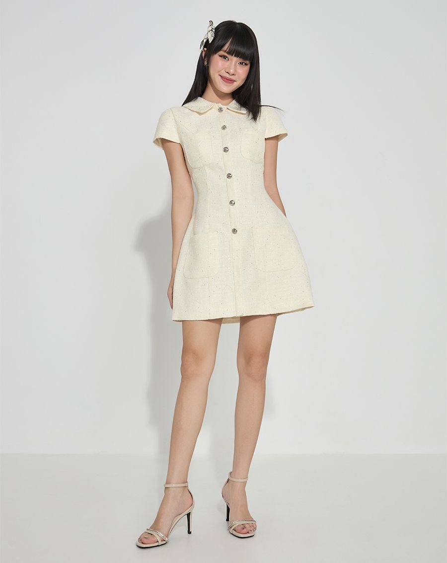  Giày Sandal Cao Gót Quai Đính Đá 