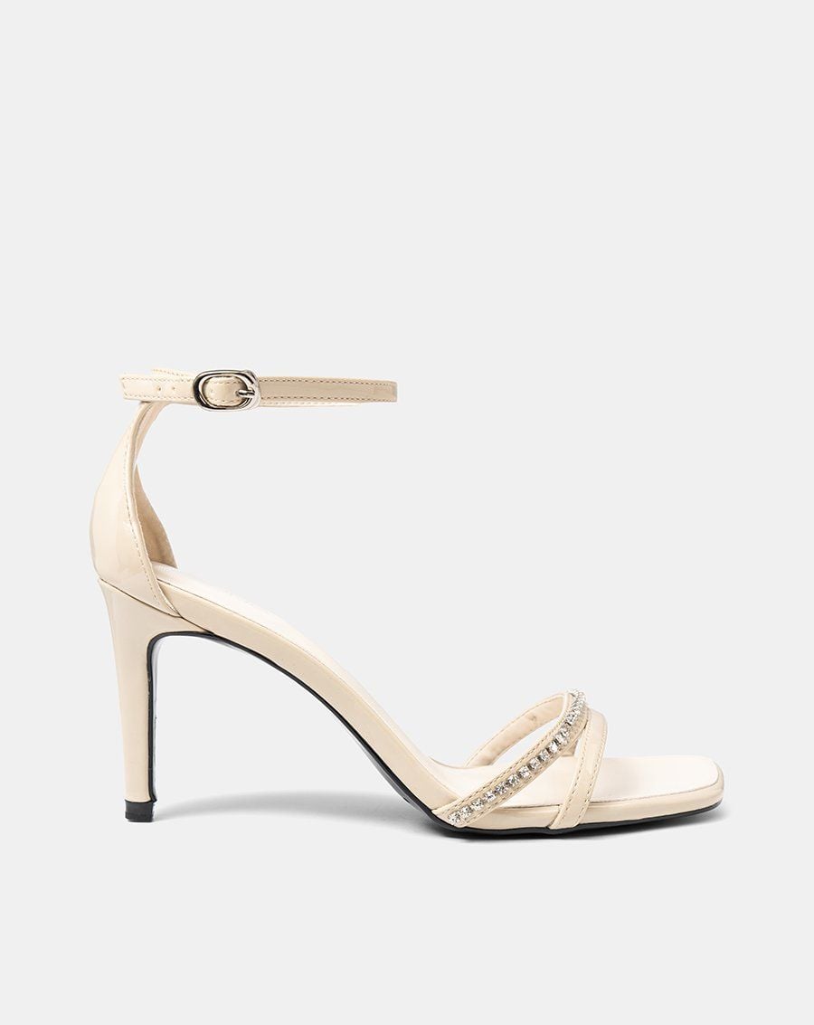  Giày Sandal Cao Gót Quai Đính Đá 