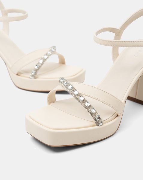  Giày Sandal Đế Đúp Phối Quai Đính Đá 