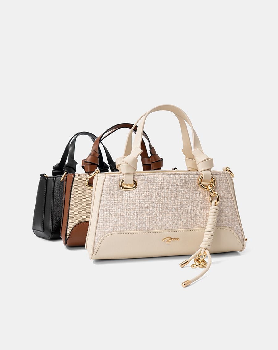  Túi Xách Nhỏ Top Handle Phối Charm 