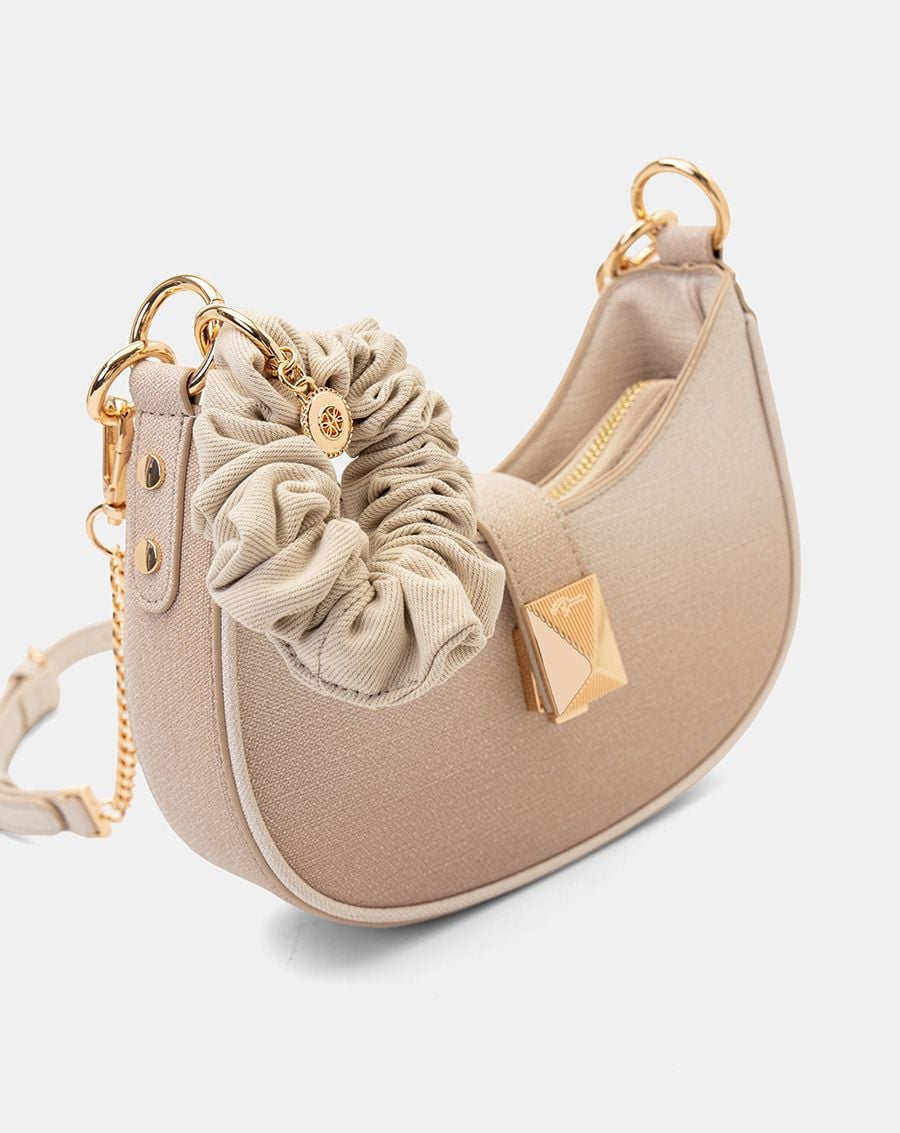  Túi Xách Nhỏ Đeo Vai Khoá Bấm Phối Cột Tóc Scrunchie 