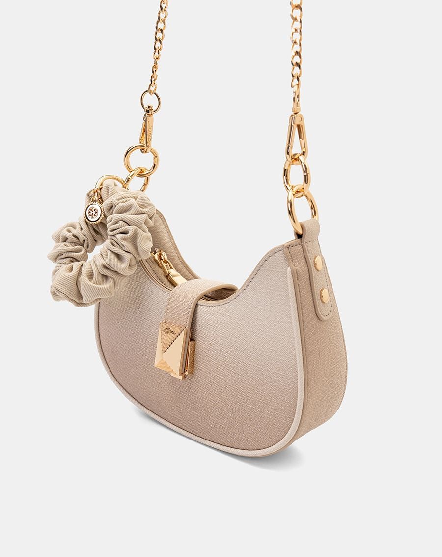  Túi Xách Nhỏ Đeo Vai Khoá Bấm Phối Cột Tóc Scrunchie 