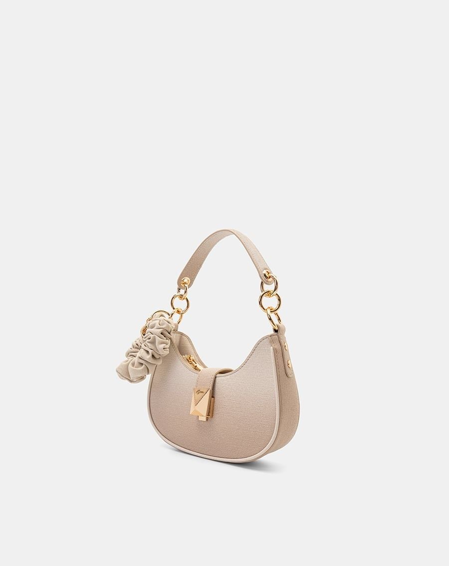  Túi Xách Nhỏ Đeo Vai Khoá Bấm Phối Cột Tóc Scrunchie 