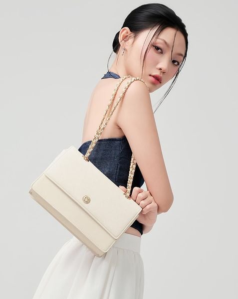  Túi Xách Nhỏ Đeo Vai Phối Khoá Trang Trí 