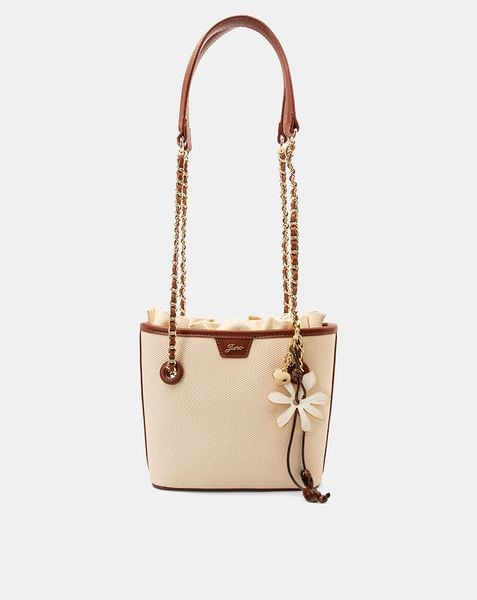  Túi Xách Nhỏ Tote Bag Phối Charm Hoa 