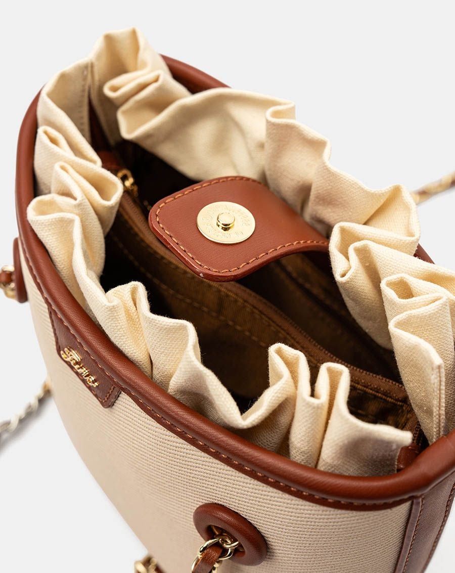  Túi Xách Nhỏ Tote Bag Phối Charm Hoa 