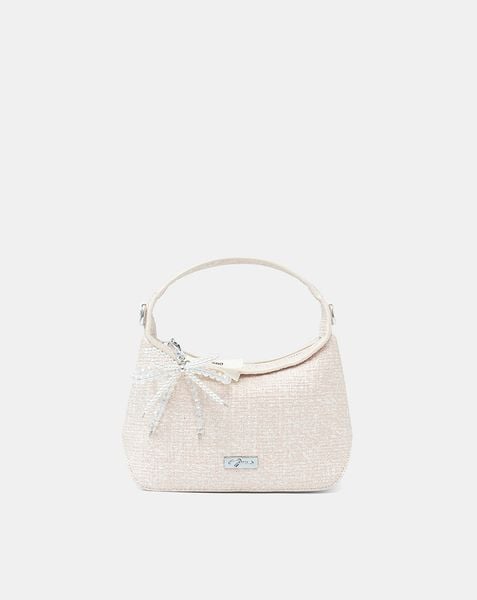 Túi Xách Nhỏ Top Handle Trang Trí Charm Nơ